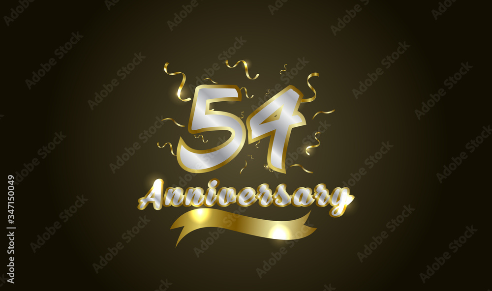 Anniversary celebration background. with the 54th number in gold and with the words golden anniversary celebration. Anniversary celebration background. with the 54th number in gold and with the words golden anniversary celebration.