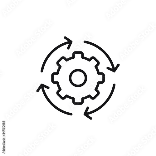 Processing icon gear vector
