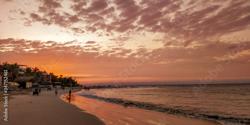 Beach of Mancora during Sunset