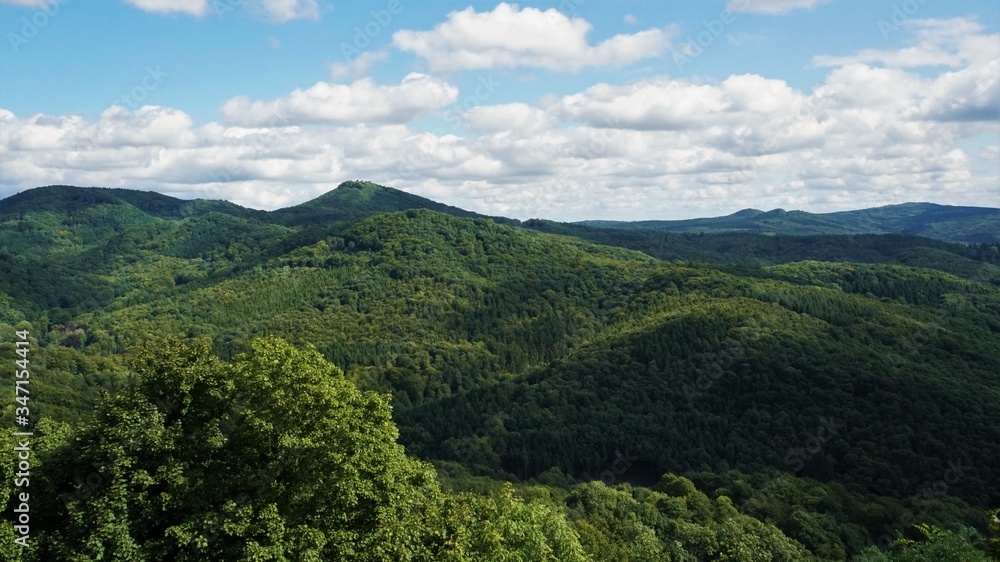 Naklejka premium view of the Siebengebirge in Königswinter near Bonn.