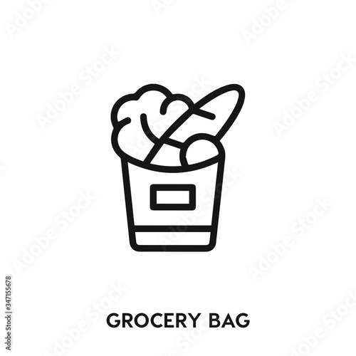 grocery bag icon vector. grocery bag icon vector symbol illustration. Modern simple vector icon for your design. grocery bag icon vector	