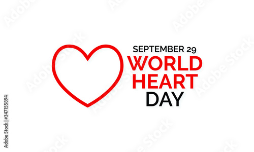 Vector illustration on the theme of World Heart day observed each year on September 29th worldwide.