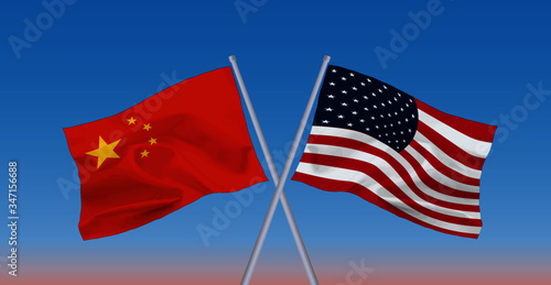米中国旗