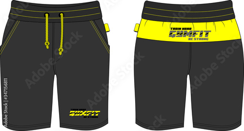 Man shorts free style sport sketch template