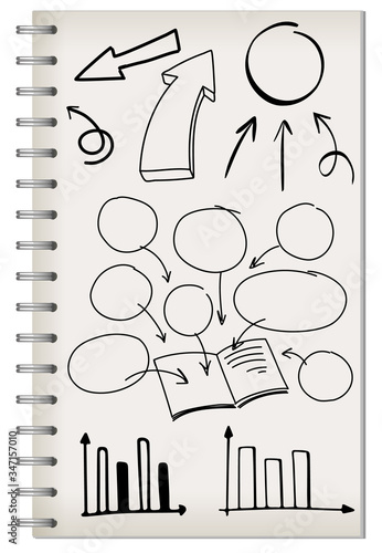 Speech bubble on notebook page
