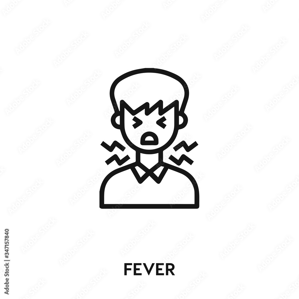 fever icon vector. fever sign symbol