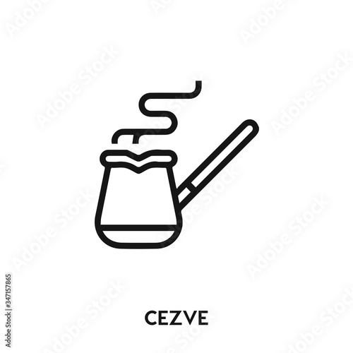 cezve icon vector. cezve icon vector symbol illustration. Modern simple vector icon for your design. coffee cezve icon vector	