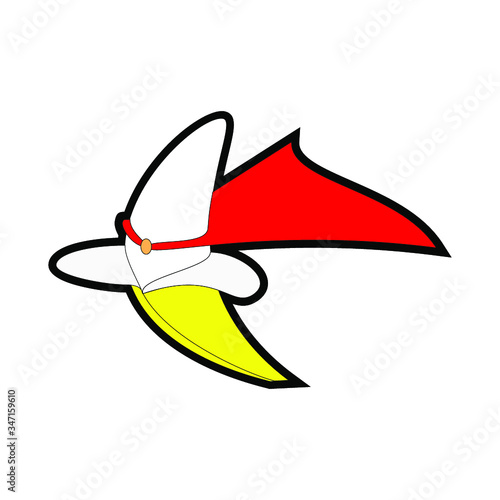 vector illustration banana who became super hero