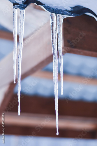 icicles on a roof