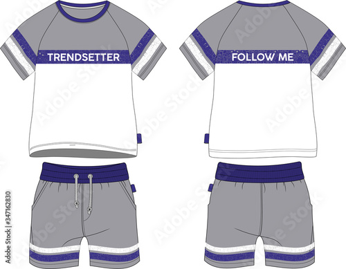 Boys t-shirt reglan shorts suit set trendsetter life