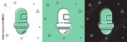 Set Antiperspirant deodorant roll icon isolated on white and green, black background. Cosmetic for body hygiene.  Vector Illustration