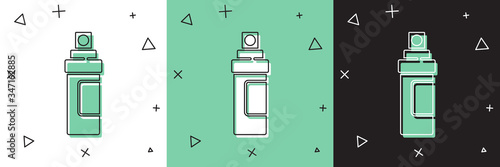 Set Perfume icon isolated on white and green, black background.  Vector Illustration
