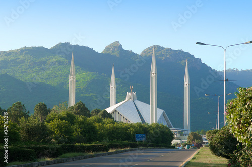 Beautiful Faisal Mosque Islamabad Pakistan photo