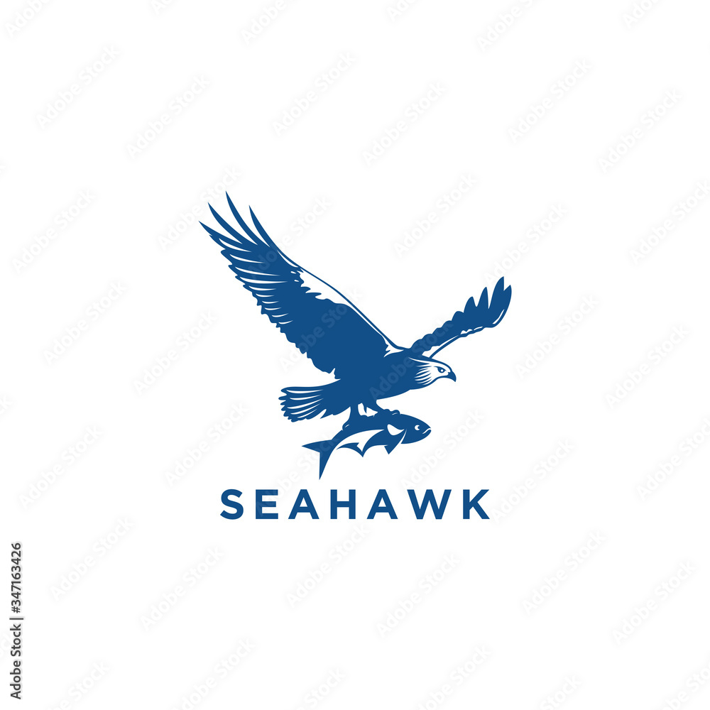 Sea Hawk logo vector design template Sea Hawk logo vector design template