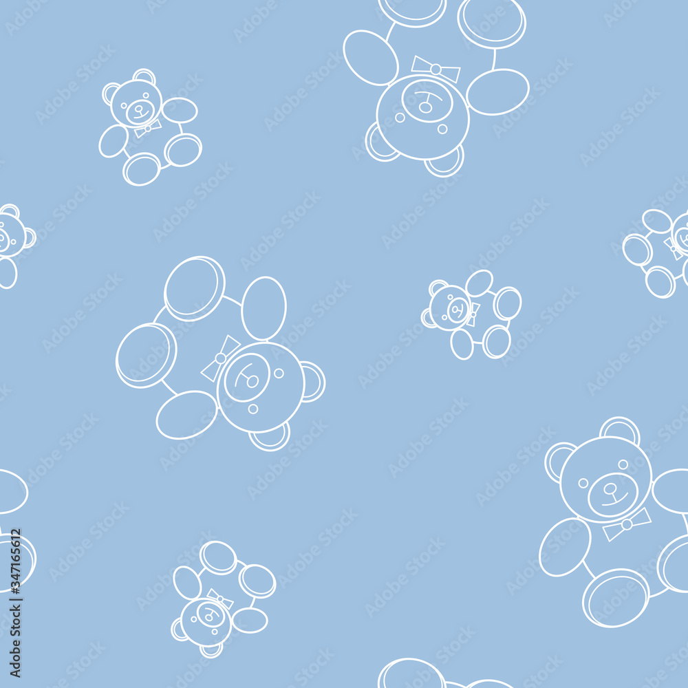 Wrapping paper - Seamless pattern of teddy bear animal toys for vector graphic design Wrapping paper - Seamless pattern of teddy bear animal toys for vector graphic design