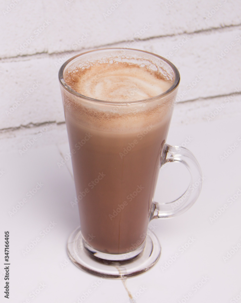 Iced Coffee Latte on White Background Iced Coffee Latte on White Background
