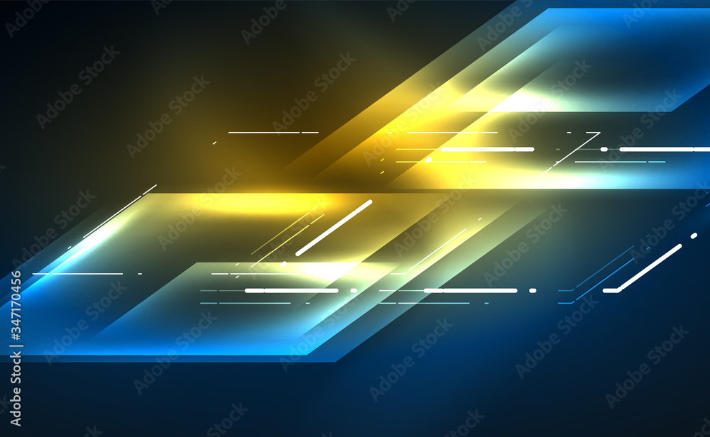 Dynamic neon shiny abstract background. Trendy abstract layout template for business or technology presentation, internet poster or web brochure cover, wallpaper Dynamic neon shiny abstract background. Trendy abstract layout template for business or technology presentation, internet poster or web brochure cover, wallpaper
