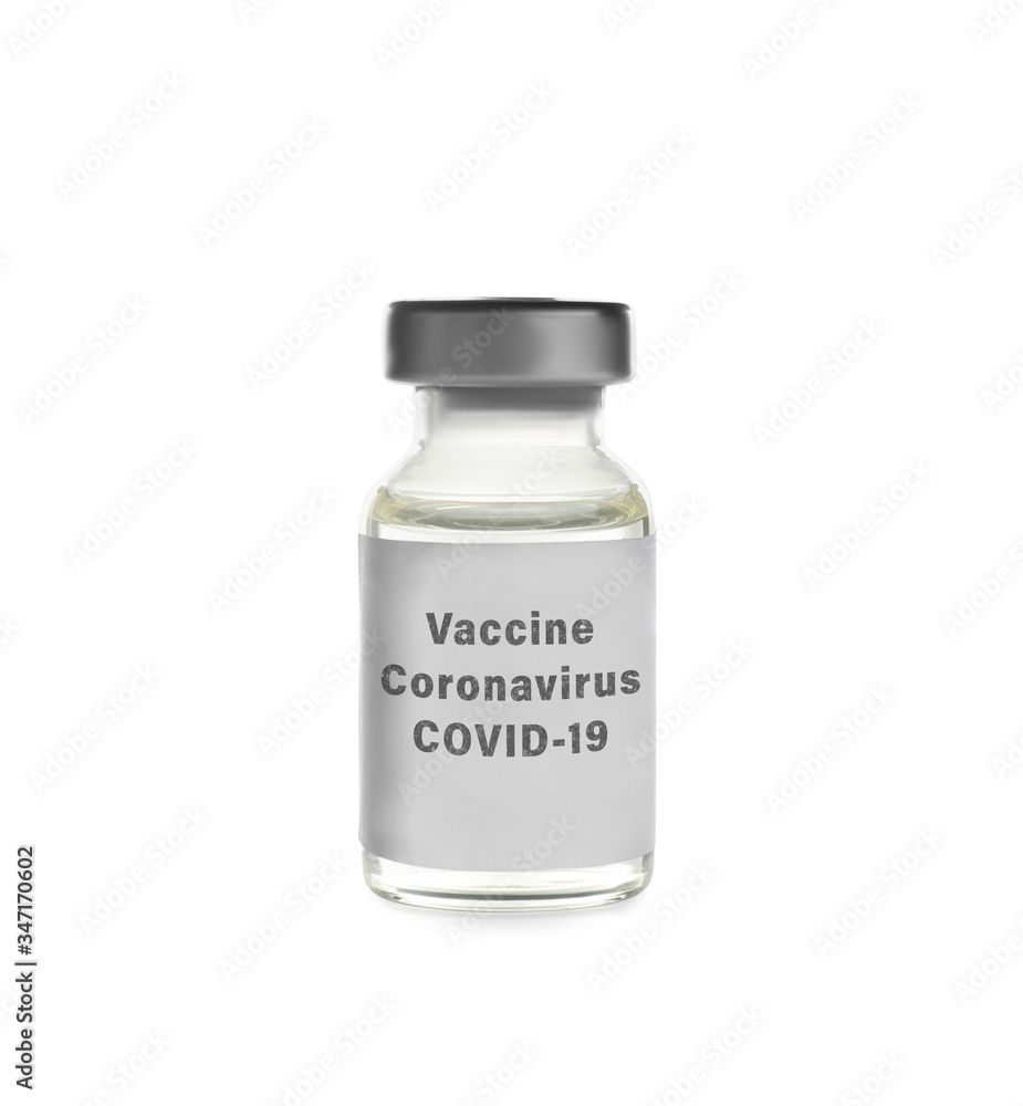 Coronavirus vaccine isolated on white. Covid-19 virus prevention Coronavirus vaccine isolated on white. Covid-19 virus prevention