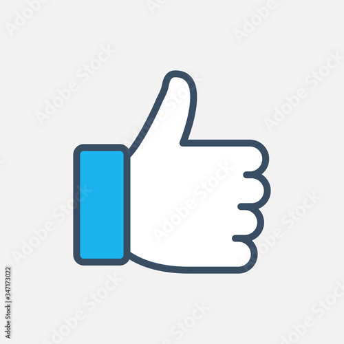thumb up gesture, like icon