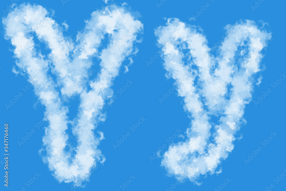 Cloud letters Clouds Clipart, Cloud alphabats png