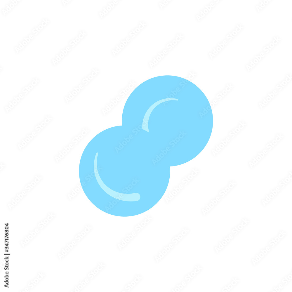 Molecular model icon isolated on white background. Group of atoms bonded together, chemical compound, physics, organic chemistry, biochemistry element. Flat style vector illustration. Molecular model icon isolated on white background. Group of atoms bonded together, chemical compound, physics, organic chemistry, biochemistry element. Flat style vector illustration.