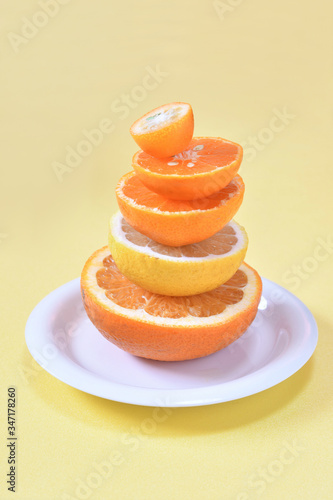 カットされたオレンジ