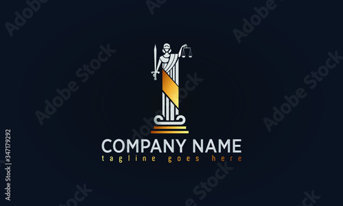 Lawyer, Attorney, Justice Creative Logo Design