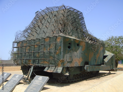 Armored bulldozer destroyed by Sri Lankan war hero Gamini Kularatne PWV photo