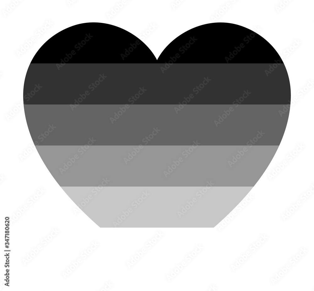 Straight pride flag, in heart shape icon on white background, vector illustration Straight pride flag, in heart shape icon on white background, vector illustration