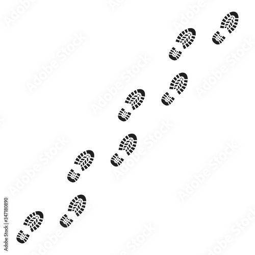 Footprint icon isolated on white background. Vector illustration