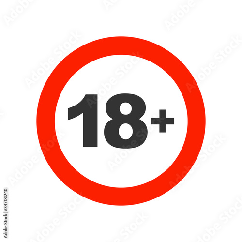 Free Download No 18 years old, under eighteen sign isolated on a white background. vector illustration - GFXLoad