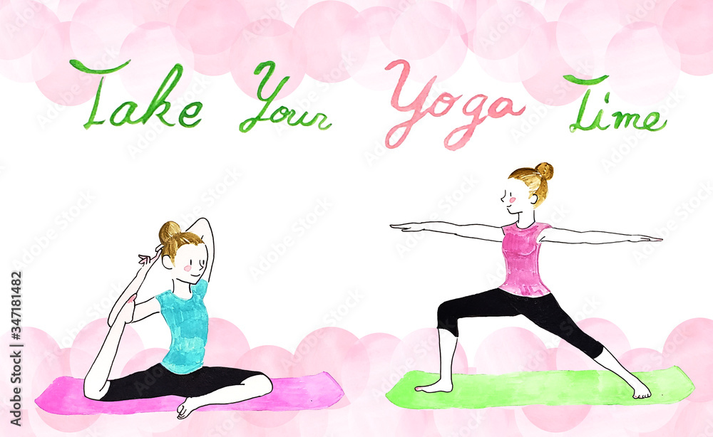 Obraz premium ヨガをする女性