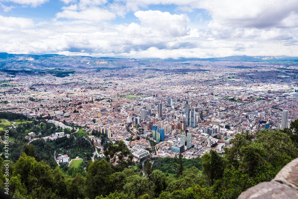 View over Bogota, capital of Colombia