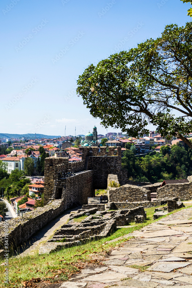 View of Veliko Tarnovo town and the Tsarevets fortress, Bulgaria