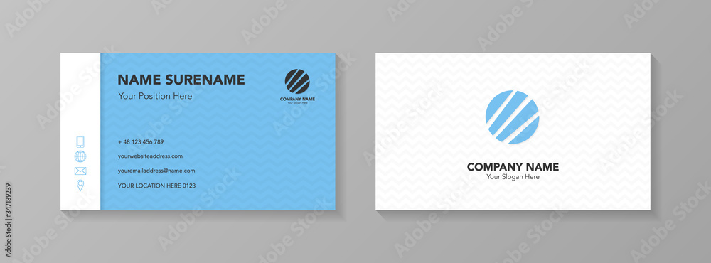 Business card design with modern icons. Vector Business card design with modern icons. Vector