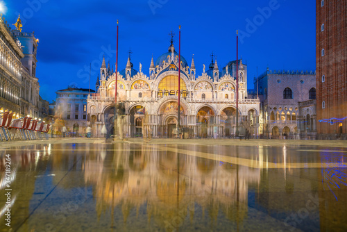 St. Mark's square in Venice during sunrise