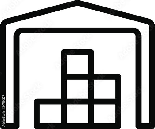Storehouse or warehouse vector icon