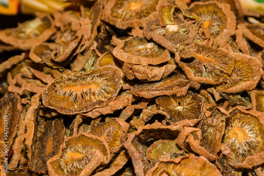 Counter with various dried fruits on the Grand Bazaar in Istanbul, Turkey Counter with various dried fruits on the Grand Bazaar in Istanbul, Turkey
