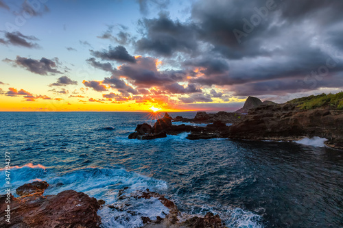 Maui Hawaii North Shore Kahakuloa Shoreline Sunrise