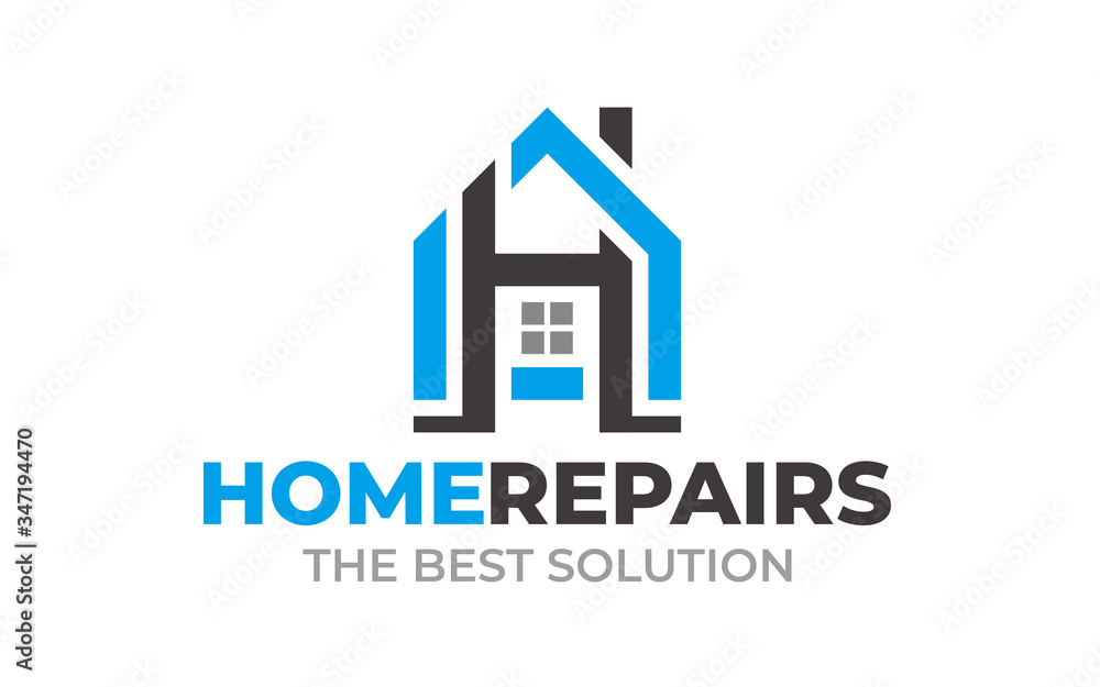 Creative Home repair Concept Logo Design