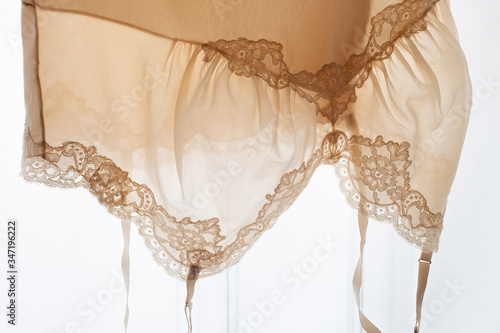 1950's vintage retro nylon slip backlit backlight