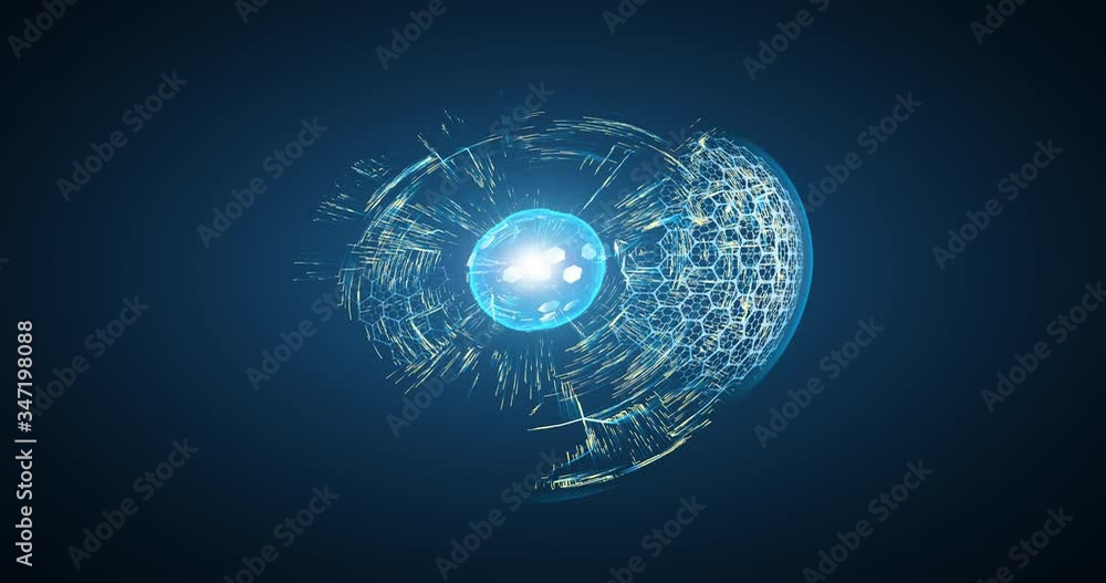 Energy Sphere With Glowing Core. Concept For Antigravity, Magnetic Field, Nuclear Fusion Energy Sphere With Glowing Core. Concept For Antigravity, Magnetic Field, Nuclear Fusion