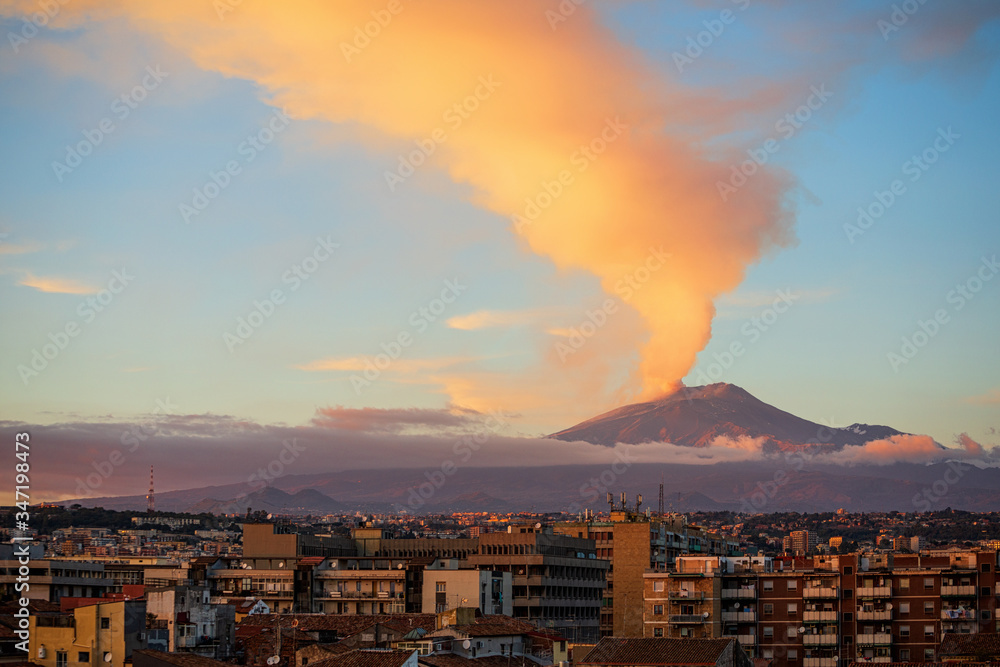 Obraz premium Tramonto a Catania