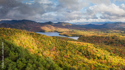 Autumn View from Mount Baker Peak near Saranac Lake - Adirondack - New York