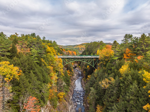 Canvas Print Quechee Gorge in Autumn near Woodstock Vermont