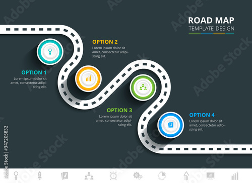 Roadmap infographic template