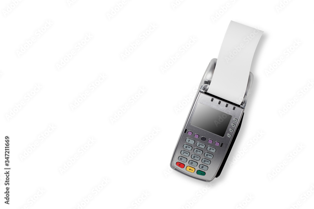 Credit Card Reader On White Background Credit Card Reader On White Background