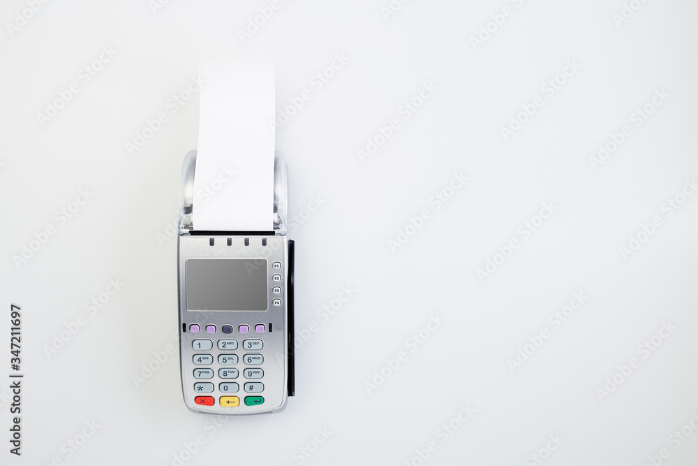 Credit Card Reader On White Background Credit Card Reader On White Background