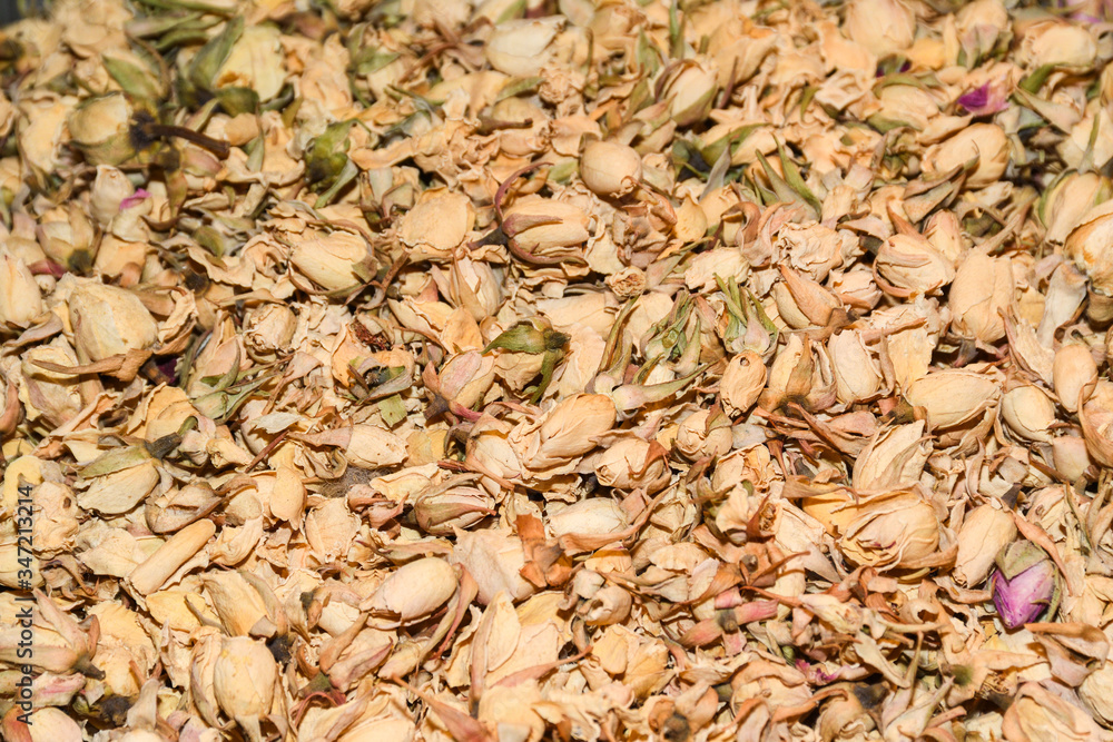 Spices and teas in the Egyptian market in Istanbul. Spices stall in the Spice Market, Istanbul