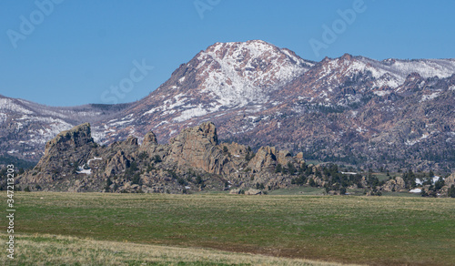 mountain landscape with snow